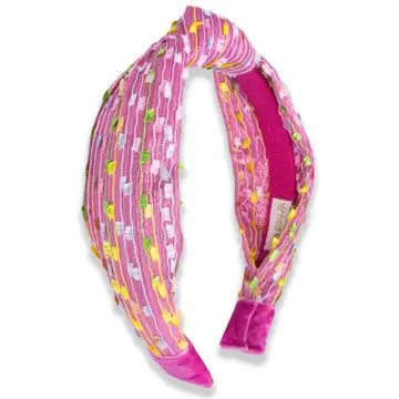 Pink Confetti Knot Headband