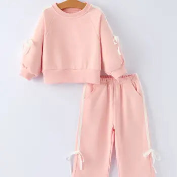 Pink Bow Trim 2 PC Set