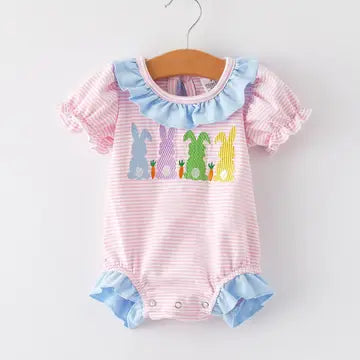 Pink Stripe Easter Bunny Bubble