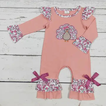 Pink Turkey Romper