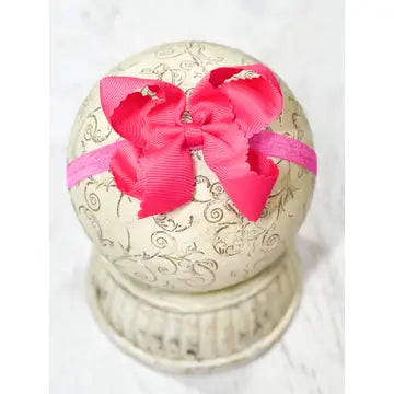 Pink Scalloped Headband