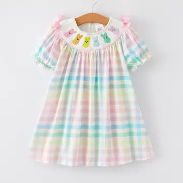 Pink Plaid Bow Dress
