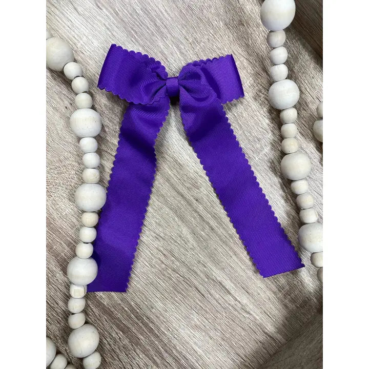 Scalloped Long Tail Bow