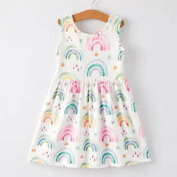 Rainbow Print Dress