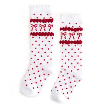 Red Bow Knee Socks
