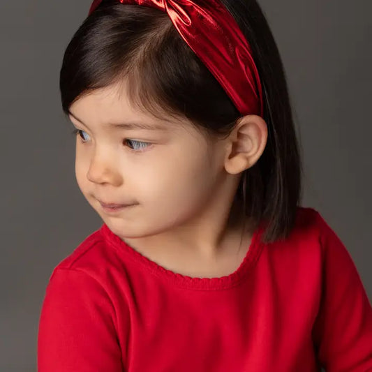 Red Chrome Knot Headband