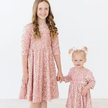Rose Gold Sequin Dress