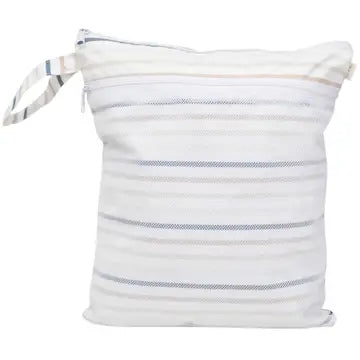 Wet/Dry Bag with Mesh Pocket (Stripes)