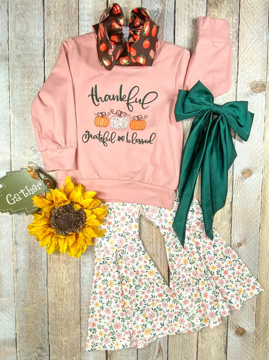 Thankful, Grateful & Blessed Bell Bottom Set