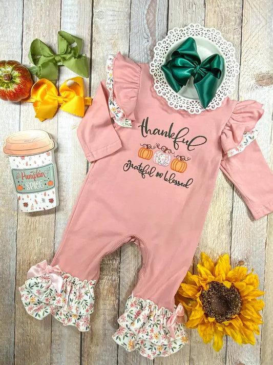 Thankful, Grateful & Blessed Romper