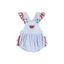 Light Blue Watermelon Ruffle Romper