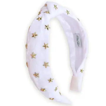 White Knot Star Headband