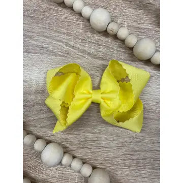 Yellow Scalloped Bow