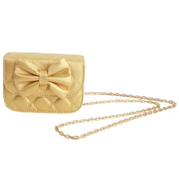 Gold with Gold Bow Purse