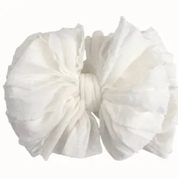 Off White Ruffled Headband